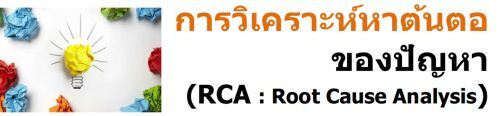 ҵ鹵ͧ͢ѭ (RCA : Root Cause Analysis)